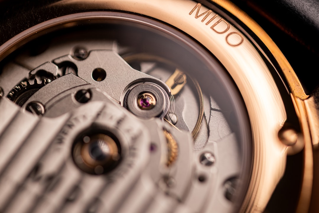 the movement of a mechanical watch